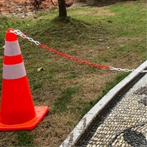 출입통제용 플라스틱 체인 25M x 6mm 레드 쇠사슬