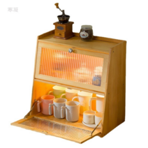 컵 식기 디스플레이 캐비닛 2단 다기능 보드, E