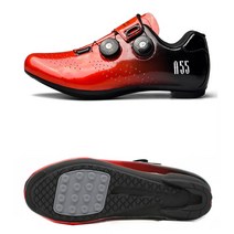 사이클링 신발 Mtb 로드 바이크 부츠 미끄럼 방지 남성 산악 자전거 플랫 스니커즈 SPD mtb, 01 5, 09 Pro Red(Rubber)