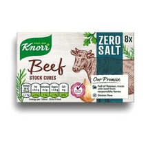 영국 크노르 비프 스톡 큐브 제로 설트 무염분 8x9g Knorr Beef Stock Cubes Zero Salt 8x9g