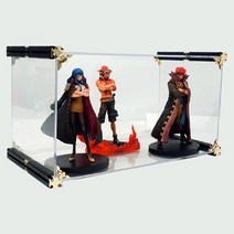 엠블럭스페셜 H타입 1칸형(앞/뒤덮개포함) 피규어 건담 넨도로이드 레고 장난감 나노블럭 진열장 장식장 아크릴케이스 보관함, 07. H타입 1칸형 (프리미엄 검정+골드)