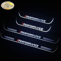 bmw 도어라이트 벤츠 면발광led바 SNCN-자동차 LED 도어 씰 초박형 아크릴 다이나믹 웰컴라이트 스커프 플, 07 4pcs red