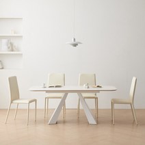 리브레 6인용 포세린 세라믹 식탁 세트 1600 (의자4), 캐슬마블, 머스키오렌지4