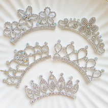 핫스톤 왕관 장식 헤어밴드만들기 공주 머리띠만들기, C