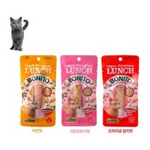 런치 보니또 30개 참치/치킨/가쓰오부시 고양이간식 203777, 02.참치×30개