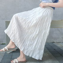 공블리 링클 물결 플리츠 스커트 CSK1117