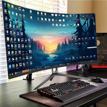커브드 게이밍 모니터 32인치 27인치 24인치 144HZ 4K, 공식 표준, 화이트 32인치 커브드 75HZ