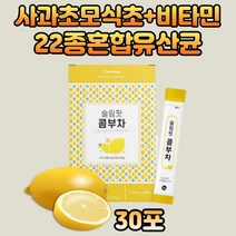 물에타먹는비타민 콤부차 에너지드링크 홍차 레몬워터 프락토올리고당 장내유익균 유산균 상큼한 에이드 사과초모식초 덱스트린 20대 30대 여성 남성 비타민워터 물대용차 스틱