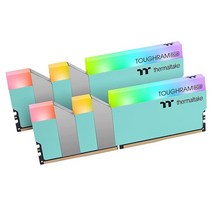 Thermaltake TOUGHRAM RGB DDR4 3 600MHz 16GB(8GB x 2개) 1 680만 가지 색상 RGB 알렉사/레이저 크로마/5V 마더보드 싱크 가능한 RG, Turquoise_P6