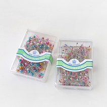 소잉홀릭 컬러 시침핀 2종 진주핀 구슬핀 수예 의류 봉제 부자재, 미니구슬