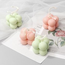 미니 동글 큐브 실리콘 몰드 (1구 3구 15구) 구름 캔들 DIY 재료 금형틀 인테리어 소품 만들기, 15구