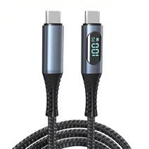 Nku-USB 100 2 10Gbps c타입 데이터 케이블 USB C 4K @ 60Hz 비디오 5A W PC 맥북 아이패드 핸드폰 태블릿, 02 with Power Display_01 1m