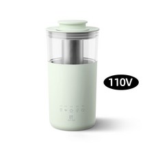 휴대용 여행용 미니 커피머신 5 in 1 전기 커피 메이커 다기능 우유 차 기계 우유, 110v 녹색, 우리를