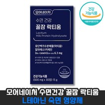 [ 수면보조제 영양제 ] 모어네이처 수면 건강 꿀잠 락티움 L테아닌 수면케어 우유 락티움 무첨가 카페인 입면 개운 수험생 직장인 수면의 질 숙면 피곤 피로 스트레스, 1개, 30정