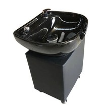 미용실 샴푸 세면대 헤어샵 이발소 샴푸대 세라믹, 검정 물동이 플러스 베이스 세트  공식 규격