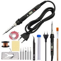 80W Electric Soldering Iron Kit Set Digital Temperature Adjustable Welding Tool Solder Tin With Tip, Set-4_220V EU Plug