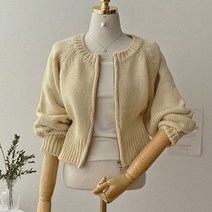 키메라제이 아크릴 집업 니트 가디건 5color