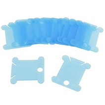 Binzzo 플라스틱 치실 보빈 크로스 스티치 스레드 홀더 오거나이저 보관 판지 깔끔한 엉킴 방지 색상 혼란스러움 유지 깔끔하고 좁은 슬릿 고정 웰 없음 자수 블루 60개