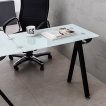 TS-11 전용 사이드책상(유리전용) 사무 서재 임원데스크, 10T블랙