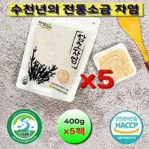 구운소금 함초소금 자염소금 5팩 순천만함초 퉁퉁마디 순천만함초자염소금 400g 순천만함초 미네랄