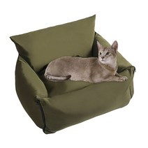 deluxe dog car seat 워셔블 펫 카 부스터 시트 하네스 캐리어 케이지 방수 고양이 강아지 고양이 22lbs 이내, 초록