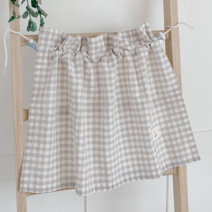 돗투돗X마롤로뜨 순면 아기 차량 햇빛가리개 30수 유아 차박 차커튼, 멜란체크베이지 - 면 햇빛가리개