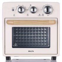 MILLTH 대용량 저소음 레트로 에어프라이어 오븐 겸용 16L, SN-600MAF, 아이보리