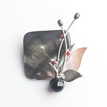 수공예 브롯치 원석 브로치 No.63