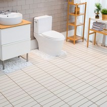 조립식 데크 타일 베란다 바닥 조립 마루 현관 화장실 옥상 발코니 테라스 인테리어 테크타일, 사선형, 2P, 아이보리