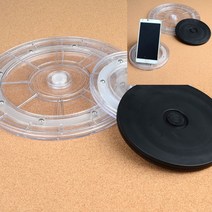 회전원판 진열대 투명 - 소 아크릴머리띠진열대 아크릴귀걸이정리대 아크릴책진열대 아크릴도서거치대 아크릴, 검정 - 소