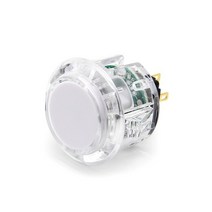 qanba 30mm led 아케이드 버튼 조명 스냅인 푸시 버튼 철권7 조이스틱, 투명한 흰색
