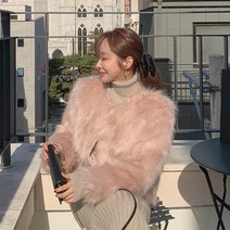 떳다그녀 블리머 헤어리 퍼 자켓
