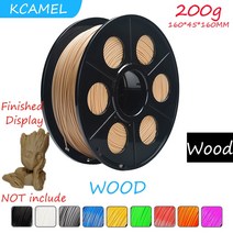 K 우드 필라멘트 200g 175mm 3D 프린터 필라멘트 목재 재료 3D 펜 목재 필라멘트 압출기 소모품, 01 나무