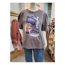 [온앤온] W몰 볼륨 소매 프린팅 티셔츠 JW1ME214