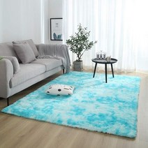 대형코지매트 매트 카펫 러그 두꺼운 미끄럼 방지 플러시 벨벳 쿠션 바닥 장식 거실 침실 직사각형 단색 타이염색