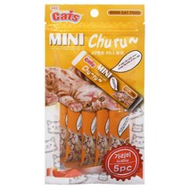 고양이용 간식 (가리비)5p 5개 간식캔 펫추르 노묘용간식 건식 칭찬 싱글족
