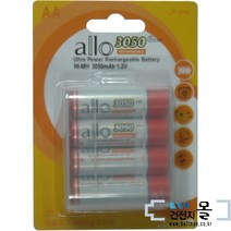 제이티원 충전용 건전지 NI-MH (1.2V 3050mAh) 4알(1카드) AA 니켈수소