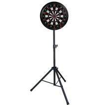 전자 다트판 홈바 펍 보드게임 하드 타켓 스탠드 렉, 검정색 브라켓 + 원형 하드 타겟