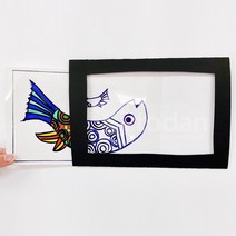 T_ DIY 방과후만들기 새해 전통놀이 민화 마술액자 만들기 (5인용), 3.모란