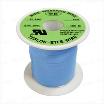 테프론 랩핑와이어 AWG28/0.32mm 100M 파랑색/랩핑와이어 테프론와이어