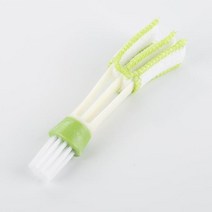 세차 유지보수 긴 내구성 2 In 1 더블 슬라이더 자동차 에어컨 콘센트 청소 도구 창 다 브러시 개, [01] green