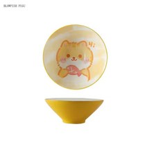 BLOWFISH FUGU도자기 냉면 그릇4p/1p 우동그릇 일본식 우동그릇 큐티 삿갓 라면 그릇+랜덤 사은품, D