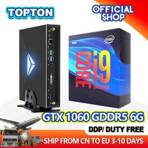 Topton 하이 레벨 미니 Pc 인텔 코어 i99900 i79700F GTX 1060 GDDR5 6G 게임 데스크탑 컴퓨터 4K 멀티 디스플레이 AC WiFi, CHINA, i3-9100F GTX 1060 6G, 32GB DDR4 1TB NVMe