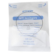 오다리교정깔창 AZDENT-치과 교정용 슈퍼 탄성 리버스 커브 라운드 아치 와이어 NITI 합금 Archwire 상단 하단 2 개/팩, [04] 1 Pack 014 Upper