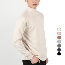 아우라큐 기모 반목티 무지 반목폴라 목폴라 빅사이즈 터틀넥 긴팔 티셔츠