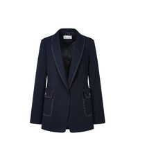 VOV(보브) 여성용 배색 스티치 숄 라펠 오픈 자켓 7151310503