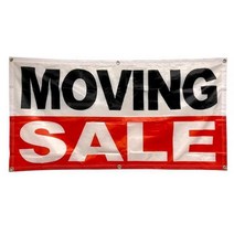 2x4피트 MOVING SALE 배너 사인 패브릭 폴리에스터 wrb