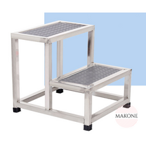 Makone 상표등록 라비로스 계단식 안전발판 디딤대 스텐 작업 사다리1단 2단 발판, 1단