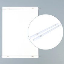 [미스릴리] 투명 자석 바 게시판 종이 문서 서류 고정 메모 슬림 스틱 홀더 2P