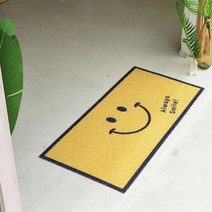 스마일 인테리어 발매트 상가 사무실 현관 입구 디자인 바닥 발판 코일 pvc, 스마일b 60x90cm